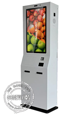 Kapazitiver 32-Zoll-Selbstbedienungs-Touchscreen-Kiosk im Freien mit Drucker und Scanner