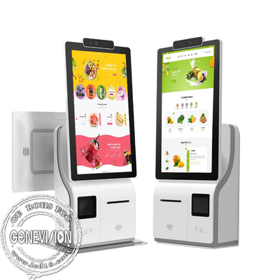 Touch Screen Zahlungs-Kiosk, der Seiten-Anzeige der Positions-Maschinen-Noten-zwei bestellt