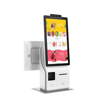 Touch Screen Zahlungs-Kiosk, der Seiten-Anzeige der Positions-Maschinen-Noten-zwei bestellt