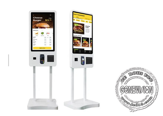 32-Zoll-Selbstbedienungskioskautomat für bargeldlose Zahlung für Fast-Food-Getränke-Kfc-Mc-Food-Restaurant
