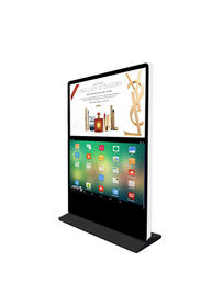 Breiten Sie Android-wifi Metalltouch Screen Kiosk Schirm des Stands doppelten 65 Zoll aus