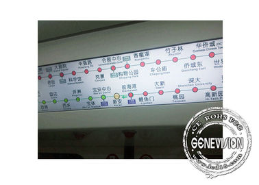 Stoßsichere Zug-Stangen-Anzeige des offenen Rahmen-28.8inch 700cd/M2 Gps der U-Bahn-digitalen Beschilderung dehnte Anzeige aus