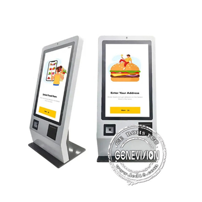 Desktop Android 24 Zoll Touchscreen Selbstbedienung automatischer Zahlungsautomat für Restaurant