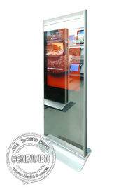 Show-magische Spiegel-Werbungs-Anzeige Hd-Entschließung der Bewegungs-Sensor-Hotel-stehende Kiosk-digitalen Beschilderung