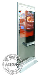 Show-magische Spiegel-Werbungs-Anzeige Hd-Entschließung der Bewegungs-Sensor-Hotel-stehende Kiosk-digitalen Beschilderung