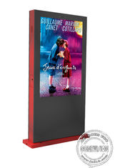 Kiosk-Anzeige der rote Farbwasserdichte digitalen Beschilderung im Freien 55 Zoll AR-Blendschutzglas