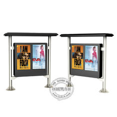 Hohe Helligkeit Straßen-Boden-Stand-Doppelschirm-Digital Zeichen-2000cd im Freien