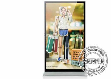 Transparentes Android-Monitor-Samsung Fahrwerk Wifi-digitaler Beschilderung 98 Zoll-Boden-Stand