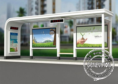 Bushaltestelle-wasserdichte digitale Beschilderung, hohe Helligkeits-Touch Screen Computer-Kiosk 55 Zoll