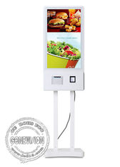 24 Zoll-Touch Screen Kiosk-Selbstservice-Auftrags-Maschinen-QR Code-Scanner mit Drucker