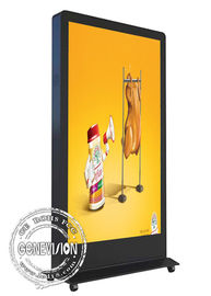 Touch Screen Androids 6,0 außerhalb der digitalen Beschilderung 65 Zoll-Gesichtserkennungs-Kamera LCD-Werbungs-Kiosk