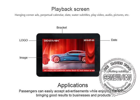 16.7M 10,1 bewegen tragbaren Digital-Werbemittel-Spieler für Taxi Schritt für Schritt fort