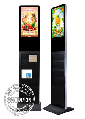 Wechselwirkender 21,5 Stellungs-Touch Screen Kiosk des Zoll-FHD mit Katalog-Broschüren-Halter