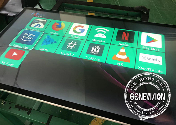 55 Zoll Amlogic-Fernseher-Spitzenkasten-Wand-Berg LCD-Anzeige mit Android-System