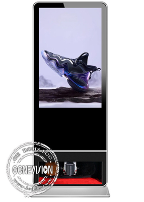 Der Werbungs-Kiosk-digitalen Beschilderung Schuh-Poliermittel-Androids LCD Totem 55 Zoll