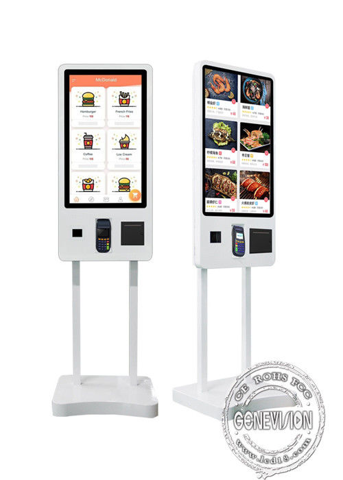 Boden-Stand 32 Zoll Selbst, der automatisierten Touch Screen Zahlungs-Kiosk für Schnellimbiß bestellt
