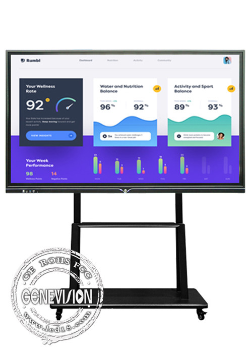 55&quot; 85&quot; wechselwirkender multi Touch Screen Androids OPS Whiteboard für Sitzung des lauten Summens