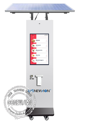 Weg von Gitter-Solarenergie-System-Touch Screen Kiosk im Freien 27 Zoll mit QR Code-Scanner