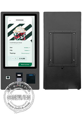 Schwarzer 32 Zoll-Wand-Berg-Selbstservice-Druckkiosk für Bank-Hotel
