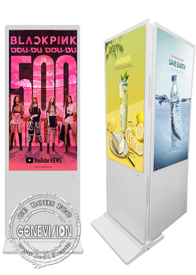 Innen-55-Zoll-Schirm-doppelter mit Seiten versehener Kiosk für Einkaufszentrum-Werbung