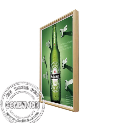 Holzrahmen Androids Media Player Lcd-Signage-Bild-Videodarstellung