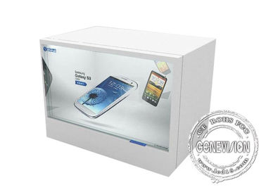 Weißer Touch Screen transparenter Lcd-Schaukasten mit Android-System/-Fernbedienung