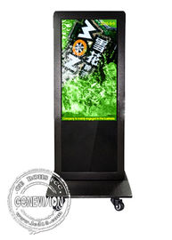 Doppellcd-Noten-Werbungs-Stehplatzinhaber/bewegliche Leuchtfeuer-Media Player-Totem-digitale Beschilderung