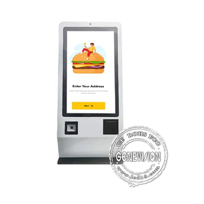 Desktop Android 24 Zoll Touchscreen Selbstbedienung automatischer Zahlungsautomat für Restaurant