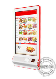 automatischer Einrichtungsselbstservice-Touch Screen Zahlungs-Kiosk der maschinen-32inch für Schnellrestaurant mit Kartenleser