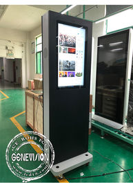 Werbungs-Stehplatzinhaber-Computer des Beweglich-32 des Zoll-Win10 mit Rädern, 1500cd/M2