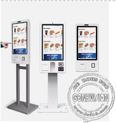 Fortgeschrittener interaktiver Selbstbedienungs-Zahlungskiosk mit Logo-QR-Scanner und 10-Punkte-PCAP-Touchscreen