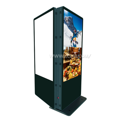 Zwei Seiten Großbildschirm Digitale Beschilderung LCD Werbe Kiosk Innenbereich Boden Stehende Medienanzeige