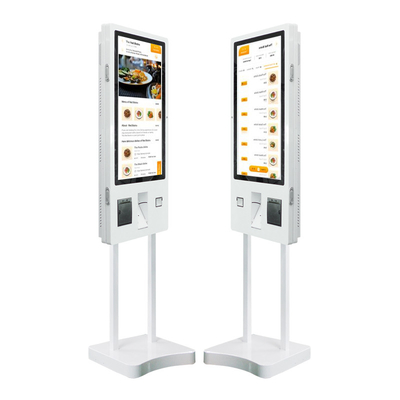 32 Zoll Selbstbedienung Bestellung Zahlung Touchscreen Kiosk Drucker Qr Code Scanner für Supermarkt / Restaurant