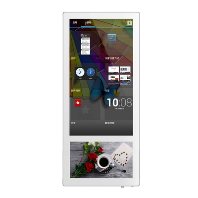 Aufzug Zwei Bildschirme Werbe-Maschine In 18.5 + 10.1 Zoll Split LCD Digital Display