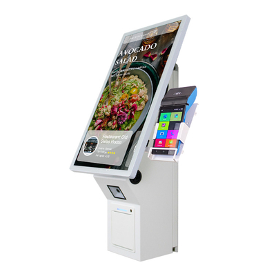 21.5 15,6 Zoll Weiß Automatisches Bargeldloses Restaurant Selbstbedienung Kiosk Wandmontage