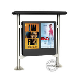 Hohe Helligkeit Straßen-Boden-Stand-Doppelschirm-Digital Zeichen-2000cd im Freien