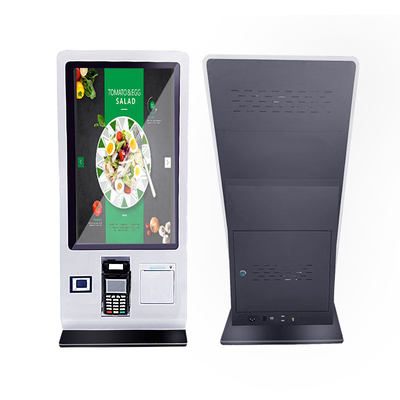 24 Zoll Desktop Selbstbedienung Check-out Kiosk mit Drucker QR-Code Scanner für Restaurant