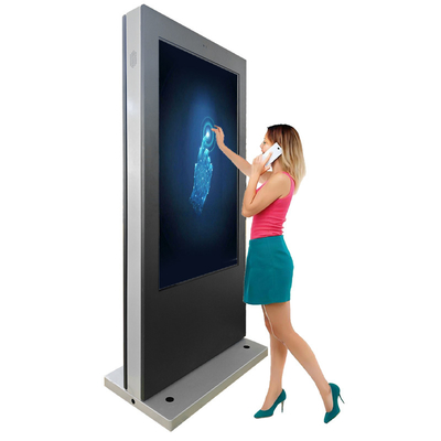 55 Zoll IP65 Wasserdichtes Outdoor Touchscreen Kiosk für die Smart City