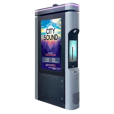 55 Zoll 4K Smart City Luftqualitätssensor IK10 Explosionssicher Glas Touchscreen Kiosk