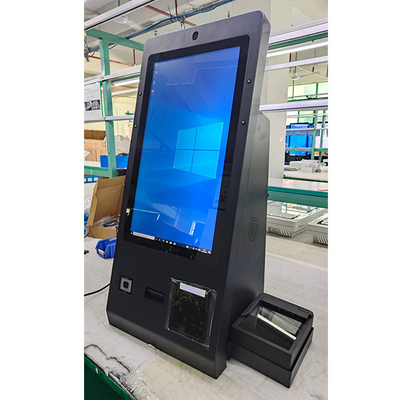 OCR Pass Reader 24 Zoll Desktop Hotel Check-in Selbstbedienung Kiosk mit Kamera Mikrofon