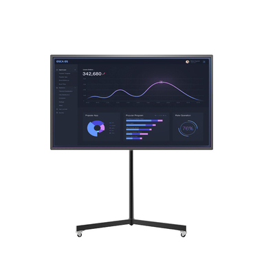 55-Zoll/65-Zoll bodenmontiertes, intelligentes, interaktives Whiteboard-System mit mobilem Lehrwagen