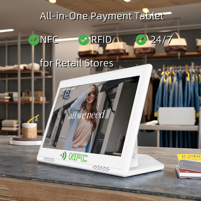 10.1 Zoll Customized Android All-in-One PC mit kapazitivem Touchscreen, NFC/RFID & RJ45 für den Einzelhandelskiosk