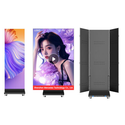 Dreifach gefalteter, doppelseitiger P2.5 P1.86 P1.53 P1.25 LED-Mobiler Poster-Bildschirm