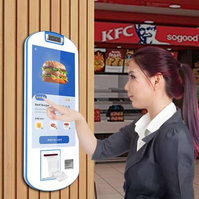 KFC Restaurant 21.5 Zoll Touchscreen POS Fast Food Selbstbedienung Bestellsystem Terminal Maschine Zahlung Kiosk