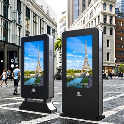 55 Zoll Außenwasserdichtes Digital Signage Touchscreen Fernseher 4K LCD Werbeton Kiosk