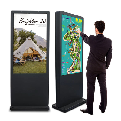Wasserdichtes Outdoor Vertikales Touchscreen Werbebildschirm 2500nits Hohe Helligkeit Kiosk-Display Unterstützung von Android und Windows System