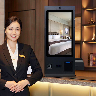 OCR Pass Reader 24 Zoll Desktop Hotel Check-in Selbstbedienung Kiosk mit Kamera Mikrofon