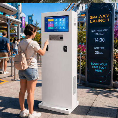 24-Zoll-Touchscreen-Kiosk aus Edelstahl 316 für den Außenbereich mit RFID-Kartenleser und Tastatur