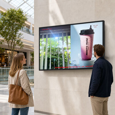 55 Inch 2500nits Wifi Digital Signage with Narrow Bezel and No Glass for Shop Window Display
