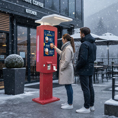 IP65 Wasserdichtes Self-Service-Kiosk mit Vordach und RFID-Self-Ordering-Kiosk für die Essensbestellung im Freien